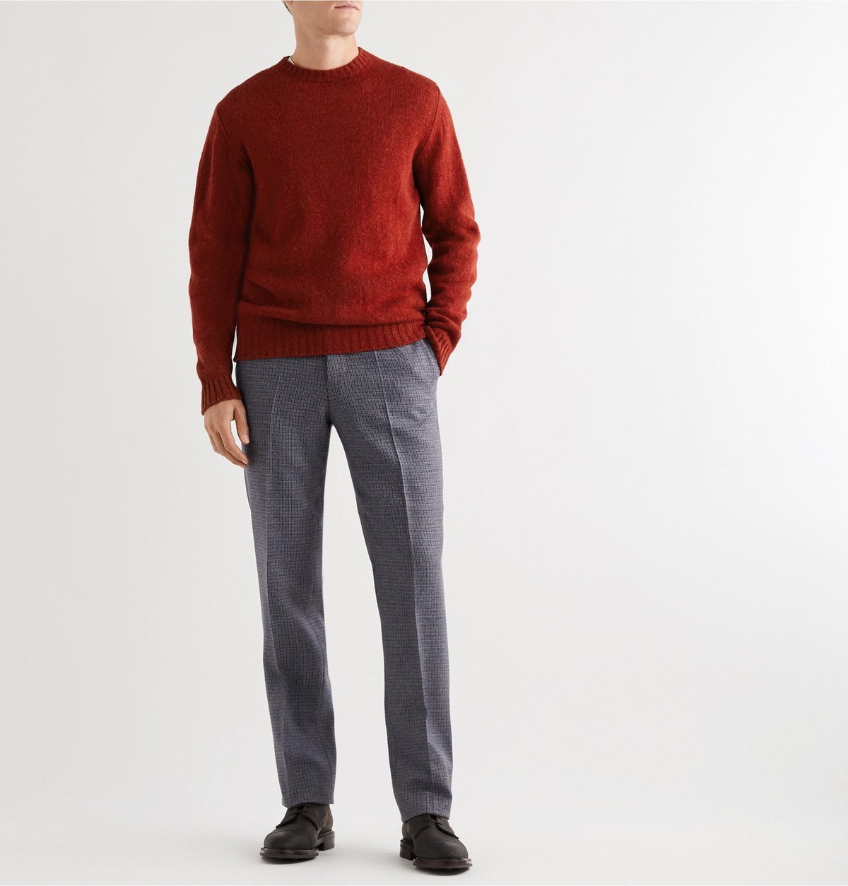 Kingsman - Shetland Wool Sweater - Burgundy