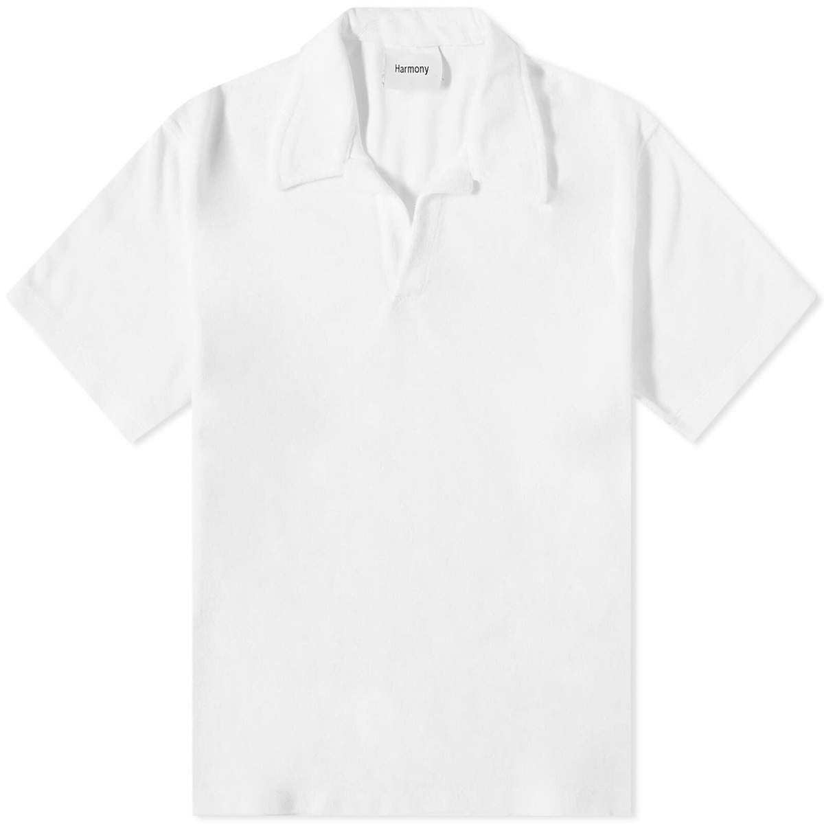 Harmony Men's Tao Terry Cloth Polo Shirt in Ecru Harmony