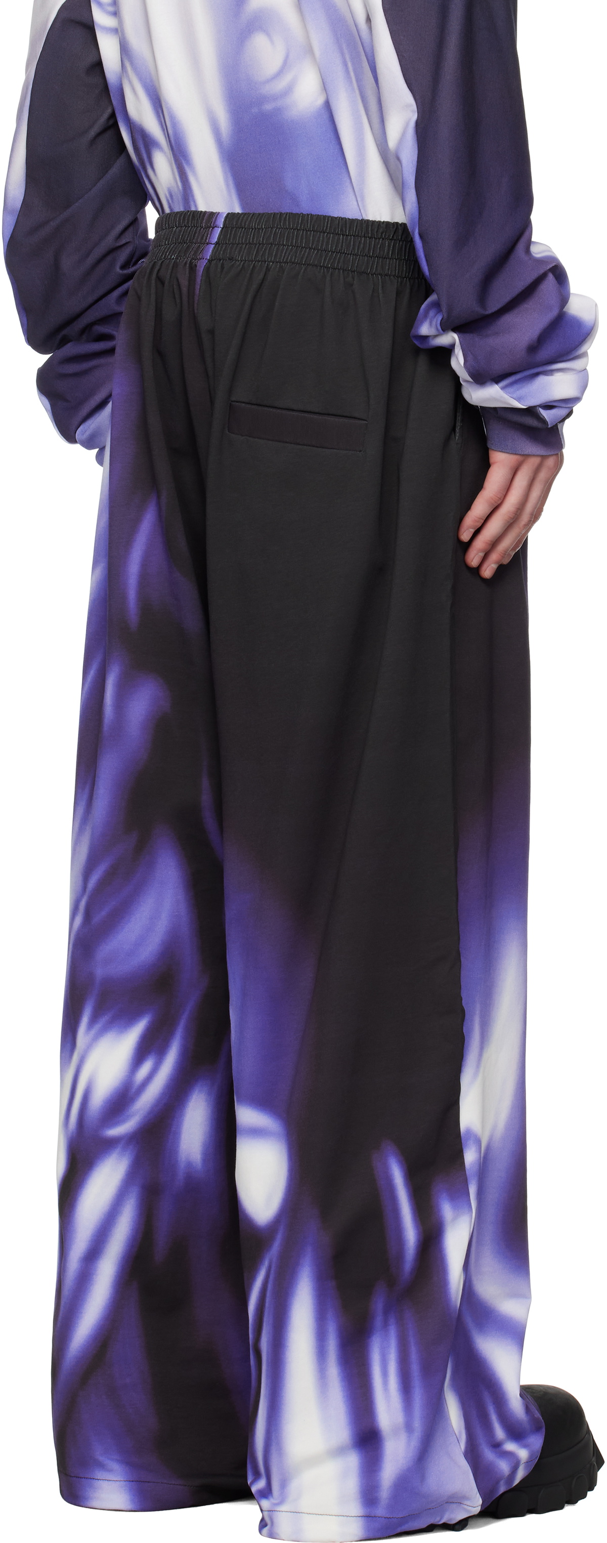 Gerrit Jacob Purple & White Printed Sweatpants