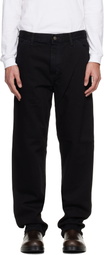 Carhartt Work In Progress Black Single Knee Jeans