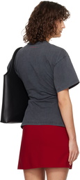 Courrèges Gray Fitted Printed T-shirt