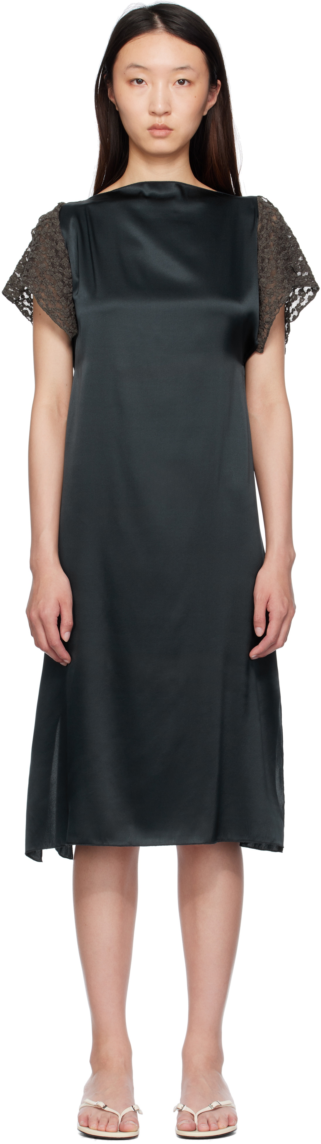 Baserange Navy Clavo Midi Dress Baserange