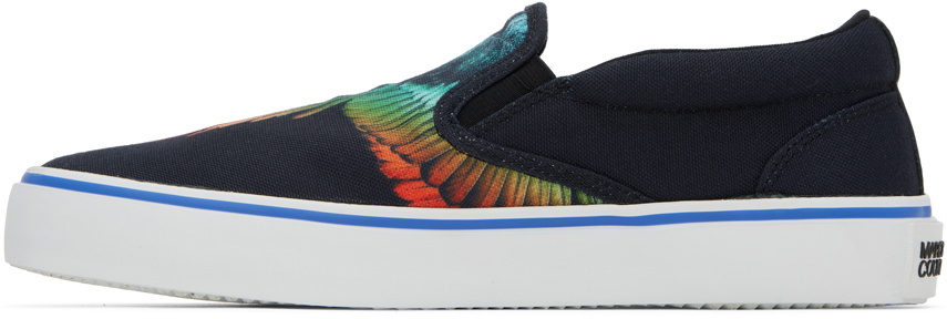 Marcelo Burlon County of Milan Black Icon Wings Slip-On Sneakers