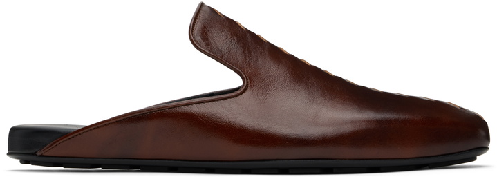 Photo: Bottega Veneta Brown Roma Slippers