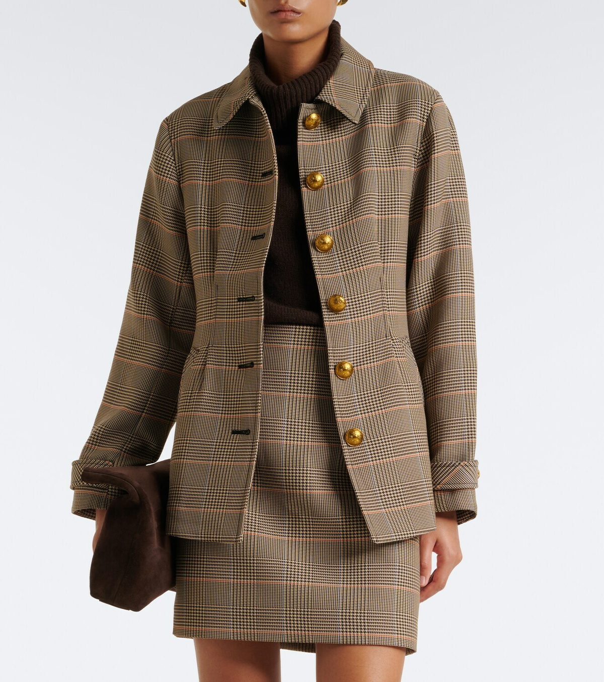 Veronica Beard Severine Prince of Wales check jacket