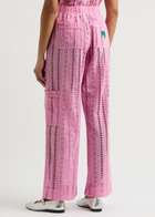 Damson Madder Vacation Rafe Broderie Anglaise Cotton Trousers Pink