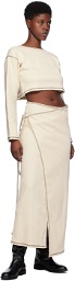 Baserange Off-White Garble Skirt