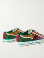 GUCCI - Tennis 1977 Webbing-Trimmed Logo-Jacquard Canvas Sneakers - Multi