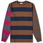 Pop Trading Company Men's Long Sleeve Mix Stripe T-Shirt in Multicolour