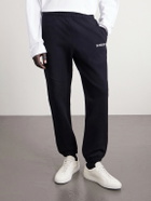 Burberry - Tapered Logo-Print Cotton-Jersey Sweatpants - Black