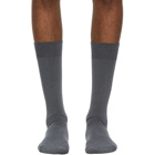 Issey Miyake Men Grey Border Socks