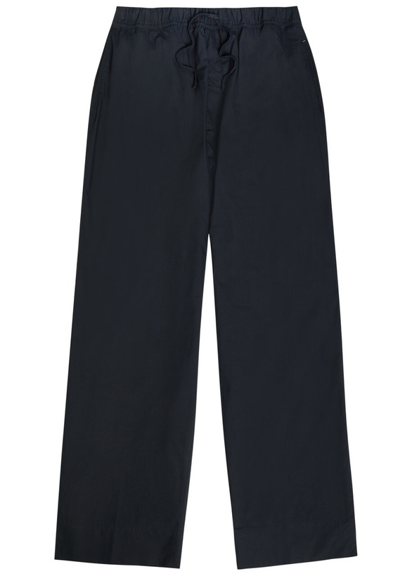 Photo: Officine Générale Nilson Wide-leg Cotton Trousers Navy