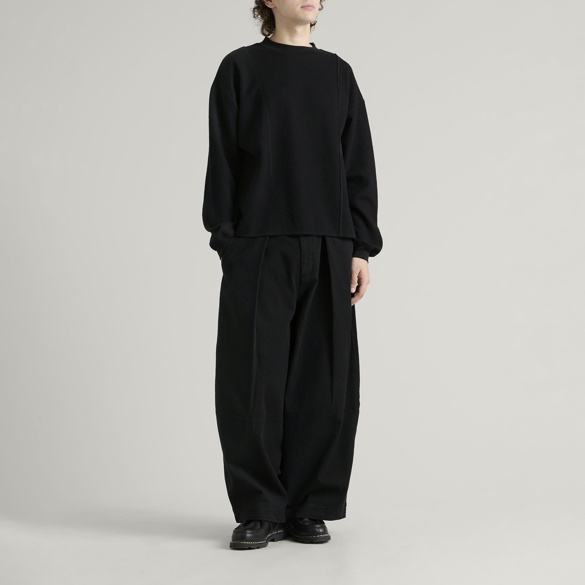 Gander Men's Raw Edge Crewneck Sweatshirt in Black