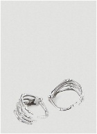 Set of Two Skeleton Hand Bracelets in Silver
