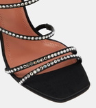 Amina Muaddi Naima embellished suede sandals