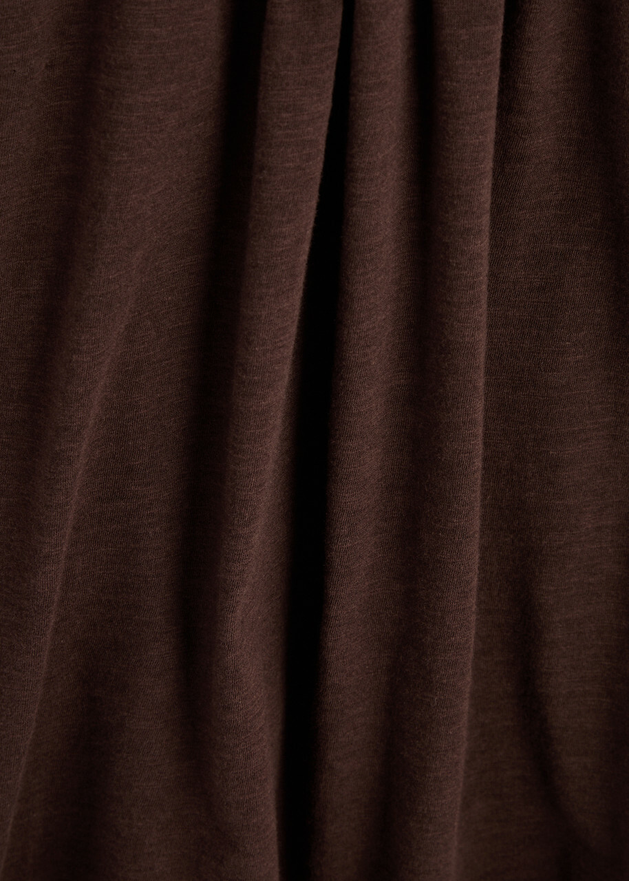 American Vintage Jacksonville Slubbed Cotton-blend T-shirt Brown