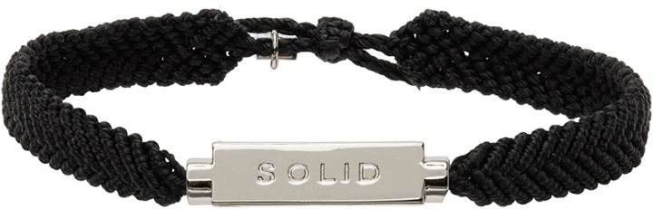 Photo: Solid Homme Black Logo Webbing Bracelet