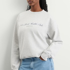 Sporty & Rich Women's NY Health Club Sweatshirt in Heather Grey/Navy