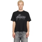 We11done Black Glitter Logo T-shirt