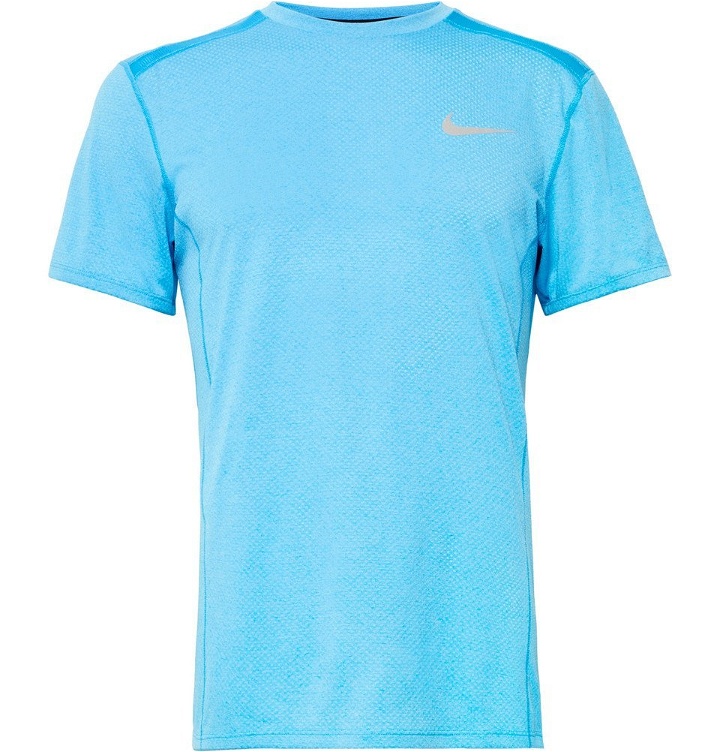 Photo: Nike Running - Miler Dri-FIT Mesh T-Shirt - Men - Azure