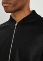 Jil Sander Zip-through Wool Sweatshirt Black