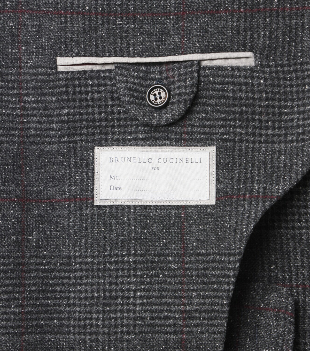 Brunello Cucinelli Checked silk, wool, and cashmere suit