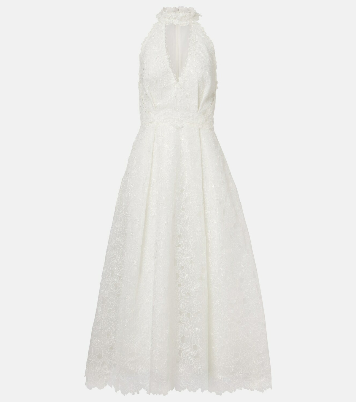 Costarellos Lavinia embroidered organza cocktail dress