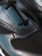 Berluti - Fast Track Venezia Leather and Shell Sneakers - Blue