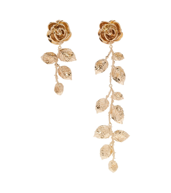 Photo: Magda Butrym Floral gold-plated drop earrings