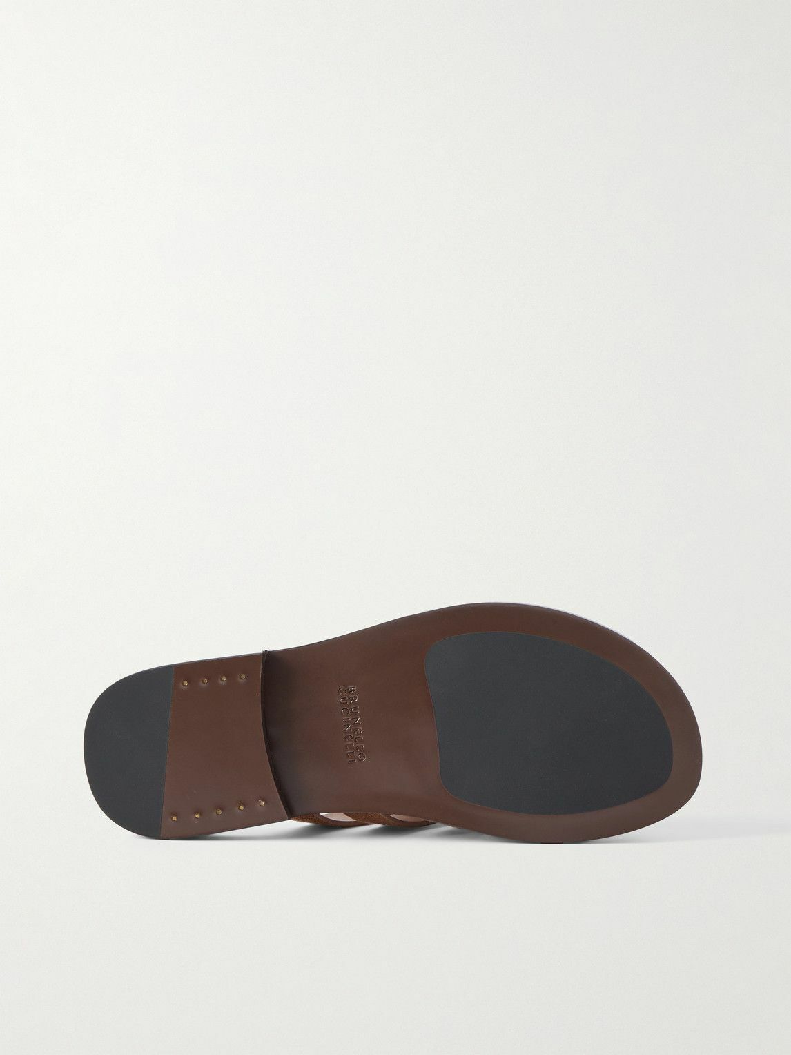 Brunello Cucinelli - Woven Suede Sandals - Brown Brunello