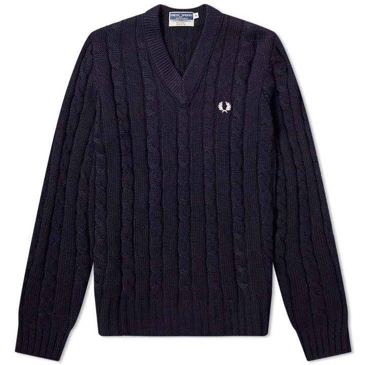 Photo: Fred Perry V-Neck Cable Knit