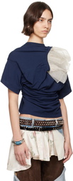 ALL-IN Blue Twisted Nightgown T-shirt