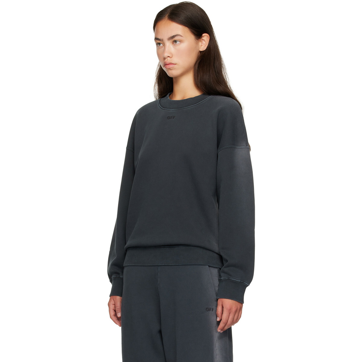Off-White Gray Laundry 'Off' Sweatshirt