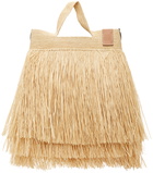 Loewe Beige Paula's Ibiza Fringed Slit Tote