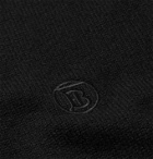 BURBERRY - Logo-Embroidered Cashmere Half-Zip Sweater - Black