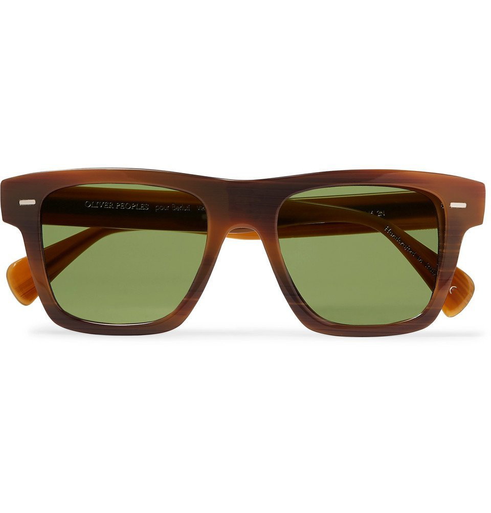 Berluti - Oliver Peoples Galleria Square-Frame Silver-Tone and