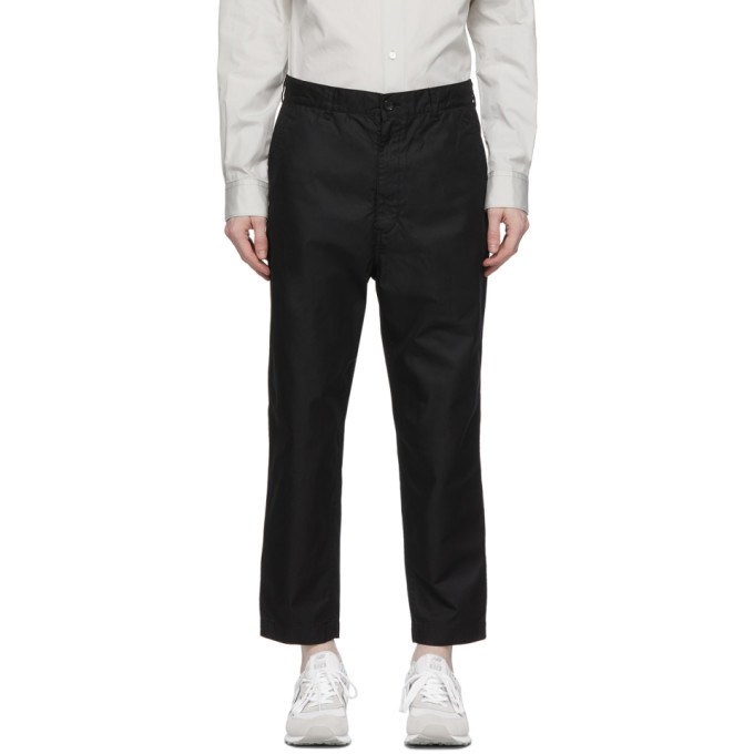 Photo: Comme des Garcons Homme Black Gabardine Chino Trousers