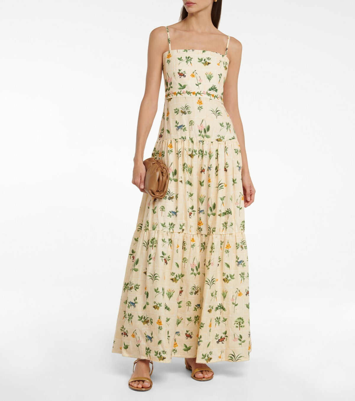 Agua by Agua Bendita Lima printed linen maxi dress Agua by Agua Bendita
