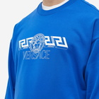 Versace Men's New Logo Crew Sweat in Blue