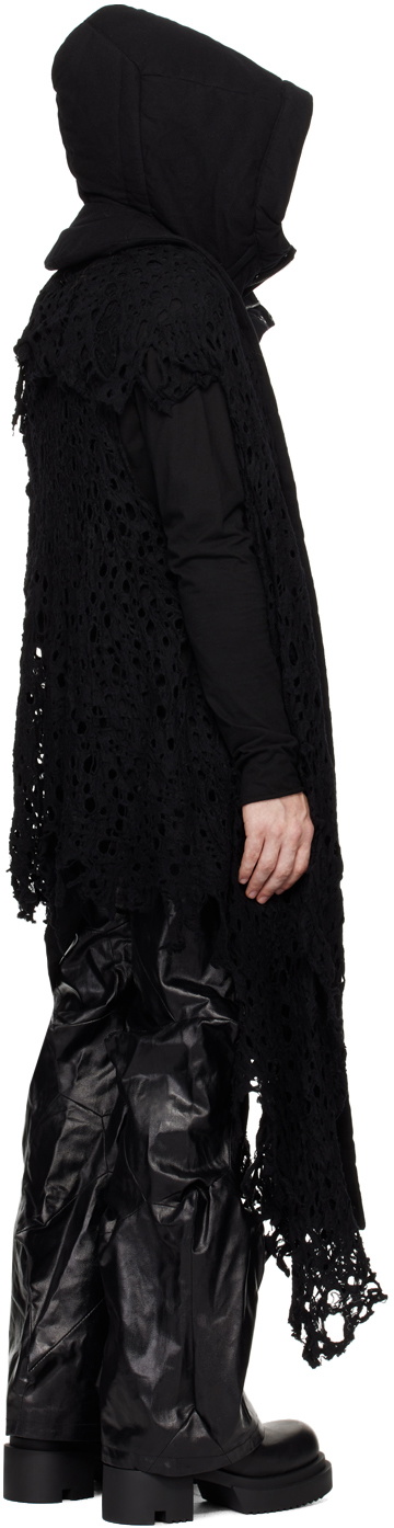 Julius Black Long Drape Hood Julius