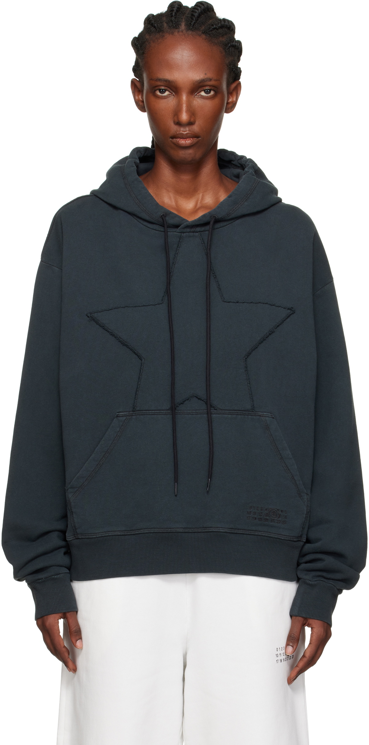 MM6 Maison Margiela Black Studded Hoodie MM6 Maison Margiela
