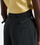 Ami Paris High-rise virgin wool twill pants