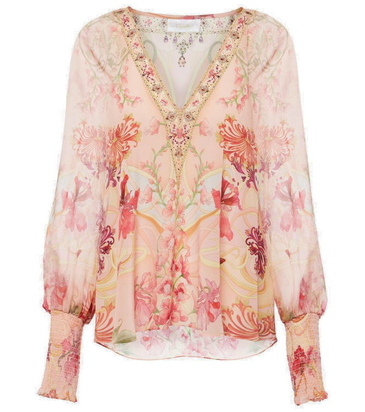 Photo: Camilla Blossoms and Brushstrokes floral silk blouse