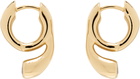 Maria Black Gold Mermaid Pool Huggie Earrings