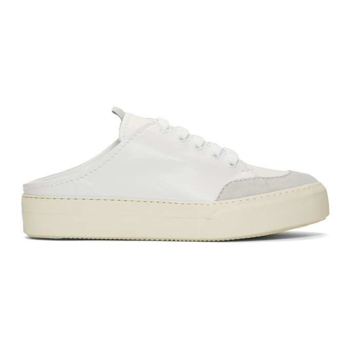 Photo: Sunnei White and Grey Sabot Sneakers