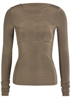 Rick Owens Temple Stretch-jersey top Grey