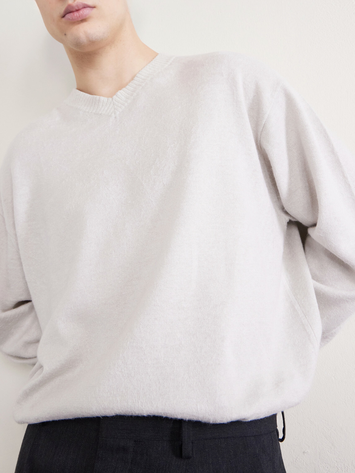 ATON - Linen and Cotton-Blend Sweater - Neutrals