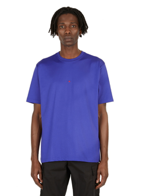 Photo: Marina Embroidered Logo T-Shirt in Blue