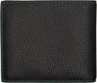 Marni Black Contrast Stitching Leather Bifold Wallet