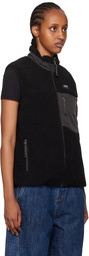 TAION Black Quilted Reversible Down Vest